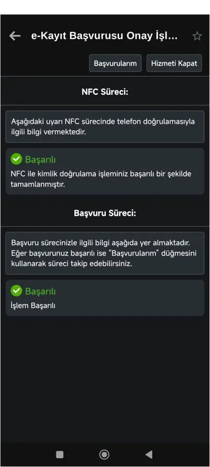 Adım 12: Onay tamamlandı